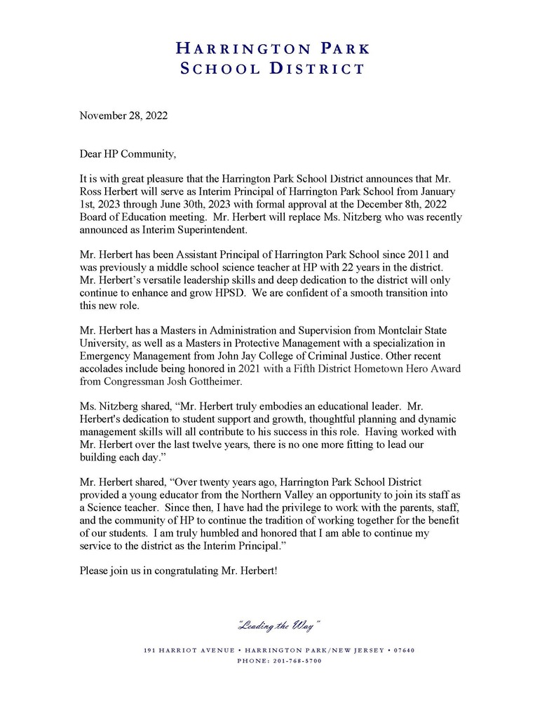 Ross Announcement