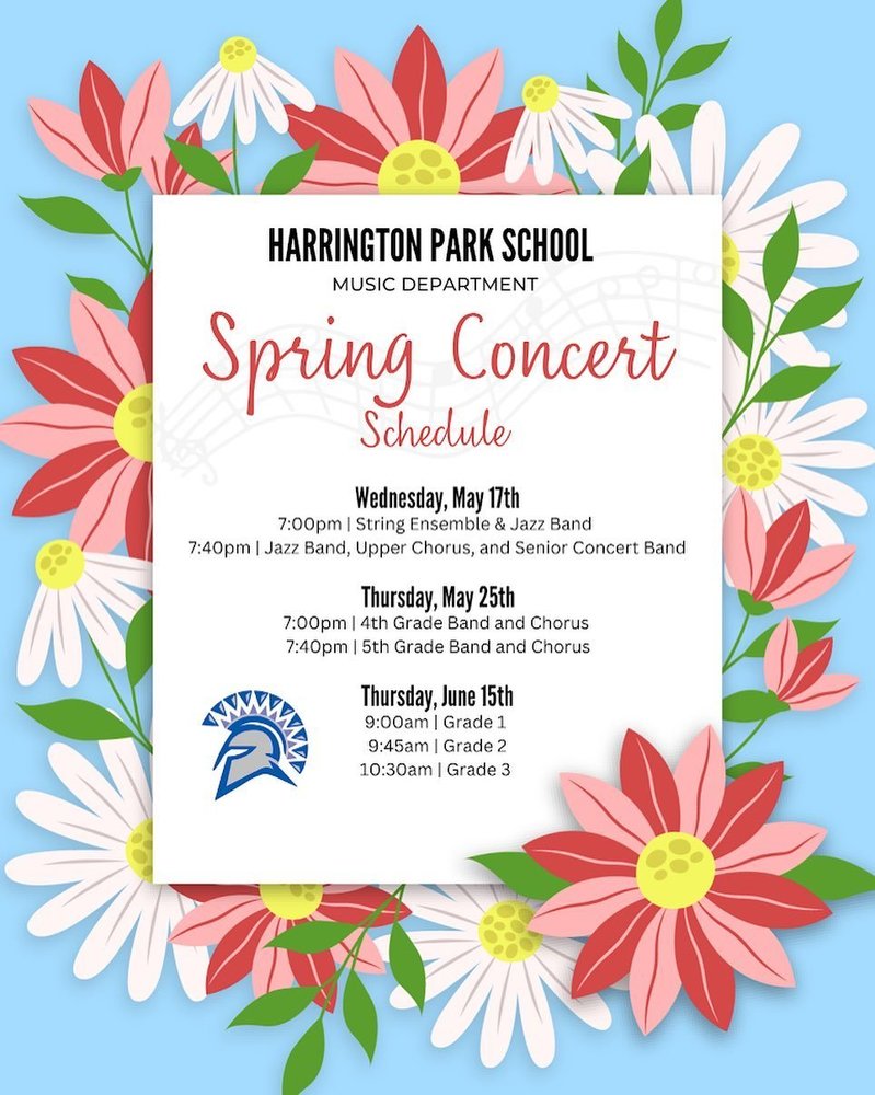 Spring Concert Schedul