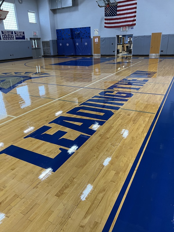 Fresh Resurfacing of Gym & APR floors Harrington Park School District