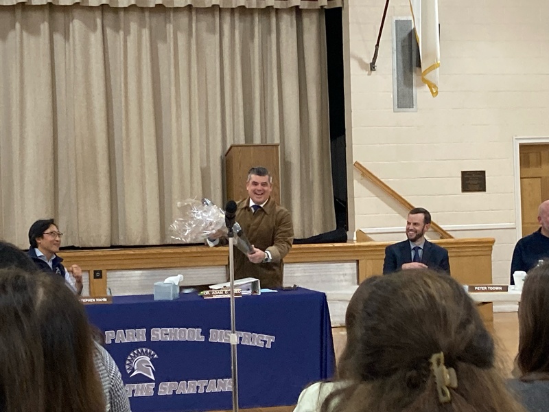 BOE Honors Dr. Fried at His Last Meeting Harrington Park School District